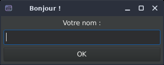 La même fenêtre gtk3sermo sous le thème Greybird-dark.