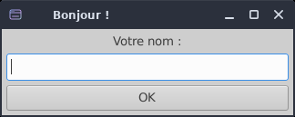 La même fenêtre gtk3sermo sous le thème Greybird.