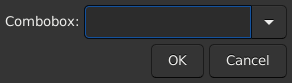 Le widget <combobox> rendu par gtk3sermo : capture de l'exemple examples/combobox livré avec le projet.