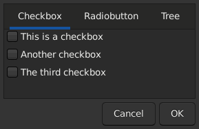 Le widget <notebook> rendu par gtk3sermo : capture de l'exemple examples/notebook livré avec le projet.