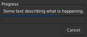 Le widget <progressbar> rendu par gtk3sermo : capture de l'exemple examples/progressbar livré avec le projet.