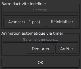Le widget <pulse> rendu par gtk3sermo : capture de l'exemple examples/pulse livré avec le projet.