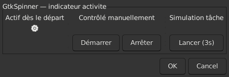 Le widget <spinner> rendu par gtk3sermo : capture de l'exemple examples/spinner livré avec le projet.