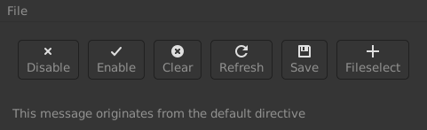 Le widget <statusbar> rendu par gtk3sermo : capture de l'exemple examples/statusbar livré avec le projet.