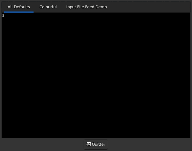Le widget <terminal> rendu par gtk3sermo : capture de l'exemple examples/terminal livré avec le projet.
