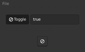 Le widget <togglebutton> rendu par gtk3sermo : capture de l'exemple examples/togglebutton livré avec le projet.