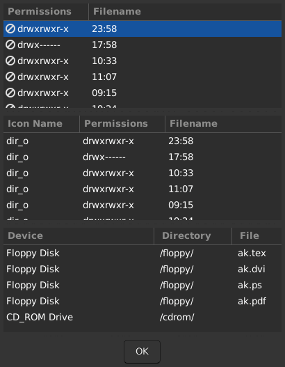 Le widget <tree> rendu par gtk3sermo : capture de l'exemple examples/tree livré avec le projet.