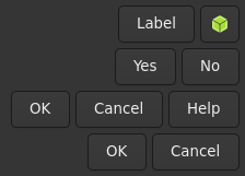 Le widget <button> rendu par gtk4sermo : capture de l'exemple examples/button livré avec le projet.