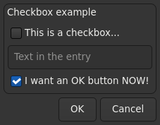 Le widget <checkbox> rendu par gtk4sermo : capture de l'exemple examples/checkbox livré avec le projet.