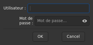 Le widget <password> rendu par gtk4sermo : capture de l'exemple examples/password livré avec le projet.