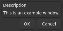 Le widget <window> rendu par gtk4sermo : capture de l'exemple examples/window livré avec le projet.