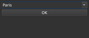 Le widget <comboboxtext> rendu par qt6sermo : capture de l'exemple examples/comboboxtext livré avec le projet.