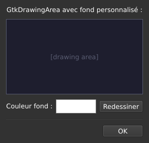 Le widget <drawingarea> rendu par qt6sermo : le même exemple examples/drawingarea que pour les autres ports, exécuté par ce port.