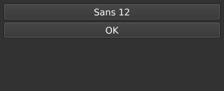 Le widget <fontbutton> rendu par qt6sermo : capture de l'exemple examples/fontbutton livré avec le projet.