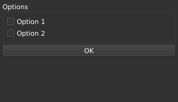 Le widget <frame> rendu par qt6sermo : capture de l'exemple examples/frame livré avec le projet.