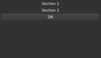 Le widget <hseparator> rendu par qt6sermo : capture de l'exemple examples/hseparator livré avec le projet.